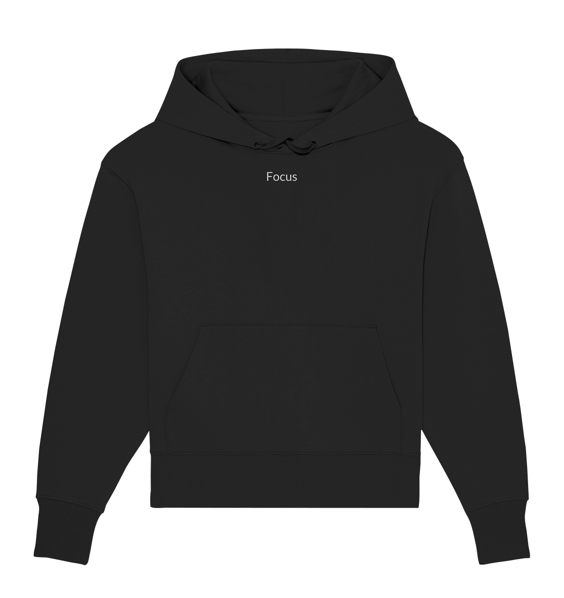 "Focus" - Organic Oversize Hoodie (Stick)